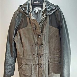 Blink by Danier leather hooded coat